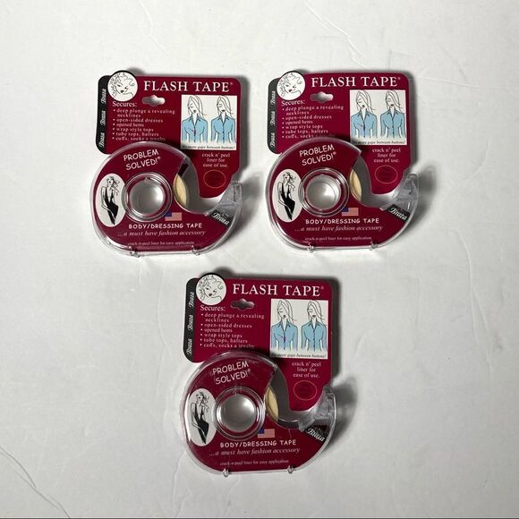 Braza Flash Tape Double Sided Adhesive Tape Pack of 3 - Picture 1 of 4